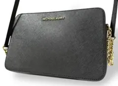 マイケルコース　ショルダーバッグ　ブラック×ゴールド金具　極美品