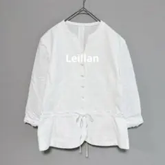 Leilian/シャツ ジャケット クリアボタン/羽織/オープンカラー/4005