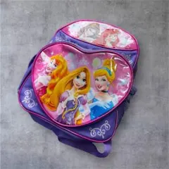 Disneyディズニープリンセスハート型リュック　パープル　ピンク色