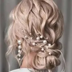 パール Uピン 18本セット ヘアアクセサリー 結婚式 卒業式　シニョン