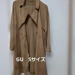 【新品】【GU】【Sサイズ】ベージュ スエード風 トレンチコート【お洒落】
