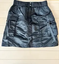 カーゴスカート ブラック ナイロン