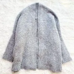 長袖ニットカーディガン セーター 羽織り ドルマンスリーブ シンプル ゆったり
