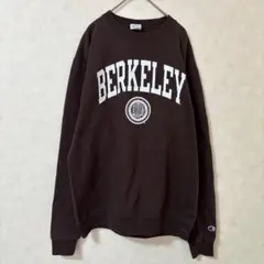 Champion BERKELEY スウェット M ブラウン ロゴ USA古着