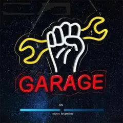 【New】最安値セール品 在庫限り安い❕ガレージ用レンチ型LEDネオンサインh