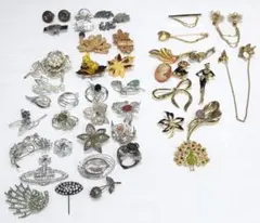 【中古】ブローチ　おまとめ45点