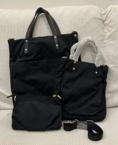 【新品未使用】ラスト1点 ラシット ハンドバッグバッグ 3点セット