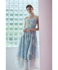 Estella.K（エステラケー）ブルー水色 フラワープリント キャミワンピース 2026年最新】Estella.K 柄：花柄 レディース キャミワンピースの人気