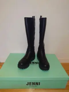 JENNI ロングブーツ ブラック キッズ21.0スタンド付き