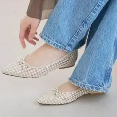 未使用!!LE TALON ルタロン ポインテッドスパンコールパンプス24cmのサムネイル