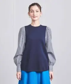 UNITEDARROWS コンビパフスリーブニット