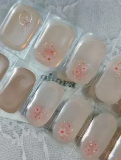 ohora N Floral Breeze 15枚　春ネイル　フラワー　ベージュ