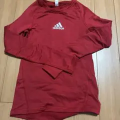 adidas インナーシャツ 長袖 レッド　150