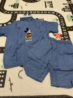 プティマイン　ミッキー　セットアップ　デニム