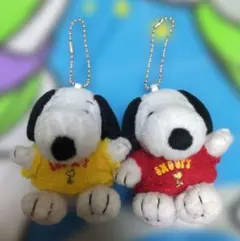 スヌーピー ぬいぐるみキーホルダー 2個セット