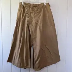 ダブルクローゼット　ガウチョ　パンツ　フリー 　ベージュ　綿100