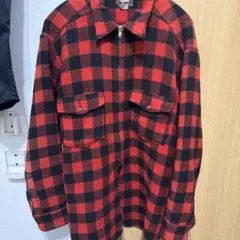 ウールリッチ、50s前半、ジップ付きネルシャツ