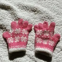 子ども手袋 女の子 外遊び 登園用 ピンク