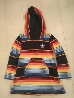 HYSTERIC MINI ストライプフード付きカットソー チュニック　ロンT