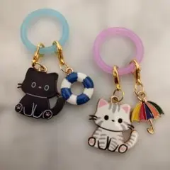 猫モチーフ 目印マーカー 2点セットのサムネイル