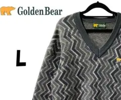 ゴールデンベア　ニット　セーター　グレー系　L　K00119
