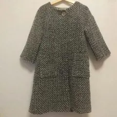 omekashi ノーカラー ツイード コート ジャケットのサムネイル