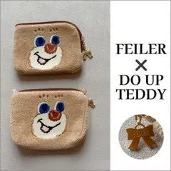 【美品＆数回のみ使用】L字FEILER ドアップテディ　ポーチ　リボンチャーム
