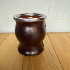 マテ茶器 マテ壺 レザー巻き 三脚タイプ - メルカリ