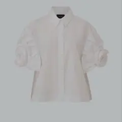 シモーネロシャ　Simone Rocha rose 花びらブラウス　UK8 白のサムネイル