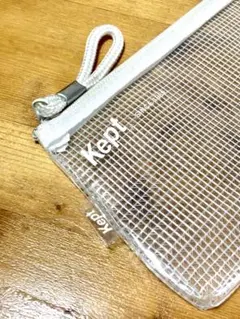 Kept メッシュケース ペンケース ホワイト　筆箱　ポーチ