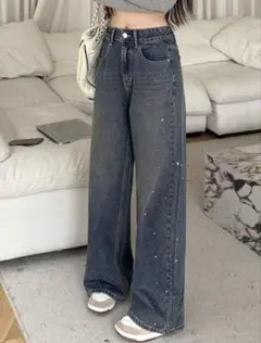新品 SHEIN DAZY ハイウエストデニムジーンズ 58320598