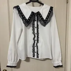 MA*RS レース付きホワイトブラウス 長袖