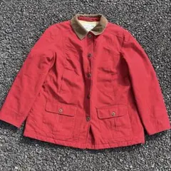 90~00s L.L.Bean ハンティングジャケット コーデュロイ襟 レッド
