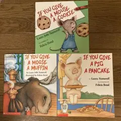 英語の絵本3冊セットIf You Give a Mouse a Cookie 他