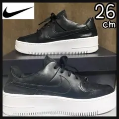 NIKE ナイキ　エアフォース1 セージ LOW 黒　厚底　レザー　26
