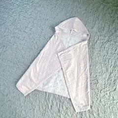 ミキハウス　ベビーポンチョ　フード付きバスタオル　ピンク　女の子　ドット柄