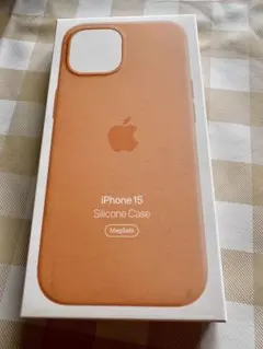 【未開封】iPhone15 純正シリコンケース（オレンジソルベ）