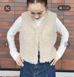 loverara.loverara selectフェイクファーベストフリーサイズ