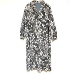 ヴィンテージ　花柄ロングワンピース 総柄×クラシカルデザイン 裏地付き