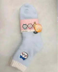 ちいかわ　ハチワレ　ルームソックス　ぽかぽか靴下