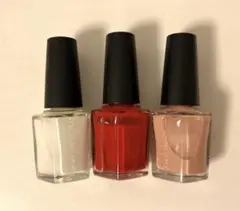 シャレドワ　ネイルカラー3本セット　ホワイト　ピンク　レッド