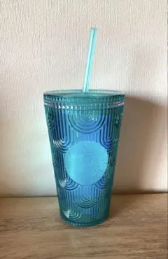 スタバ コールドカップタンブラー ウェイブ ブルーグリーン 473ml