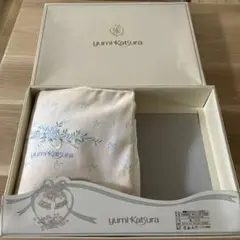 yumi katsura 刺繍付フラットシーツ　ブルー