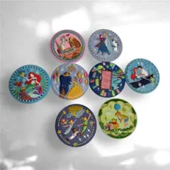 ディズニー 美女と野獣 ピーターパン アリエル アナ雪 刺繍 缶バッジ セット