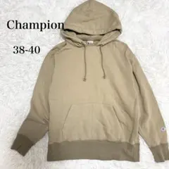 チャンピオン　小文字ランタグ　復刻　ベージュ　パーカー　38-40 裏起毛