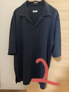 レショップ別注 ジョンスメドレー ウール ニットポロシャツ M ネイビー