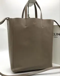 ⭐️美品 セリーヌ バーティカルカバ スモール トート ショルダー バッグ グレー