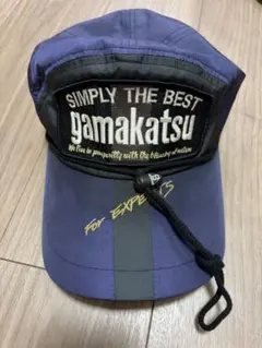 がまかつ 紐付き　フィッシングキャップ ネイビー　ブルー　 LLのサムネイル