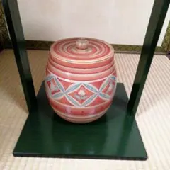 井高即山造　赤絵菱紋水指 井高即山造 赤絵菱紋水指 Yahoo!オークション -「赤絵」(水指