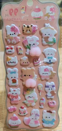 動物キャラクターシールセット　おしりシール